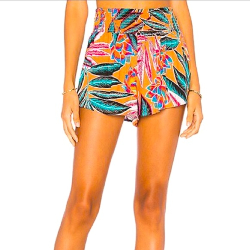 Jack by BB Dakota Orange tropical shorts
